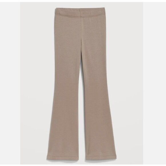 NEW Old Navy M Chocolate Malted High Waisted Fleece Lined Flare Leggings - Picture 3 of 6